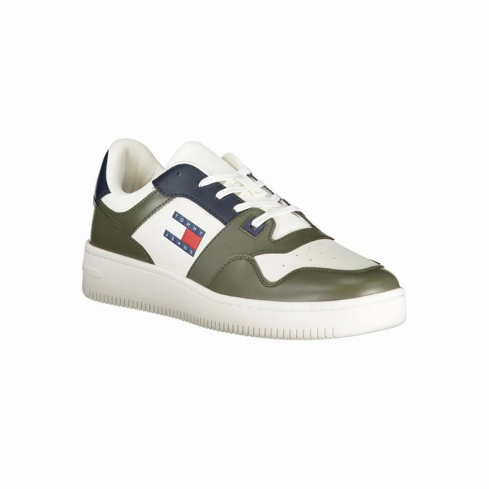 Sneakers For Metatarsalgia Tommy Hilfiger Green Leather Men Sneaker