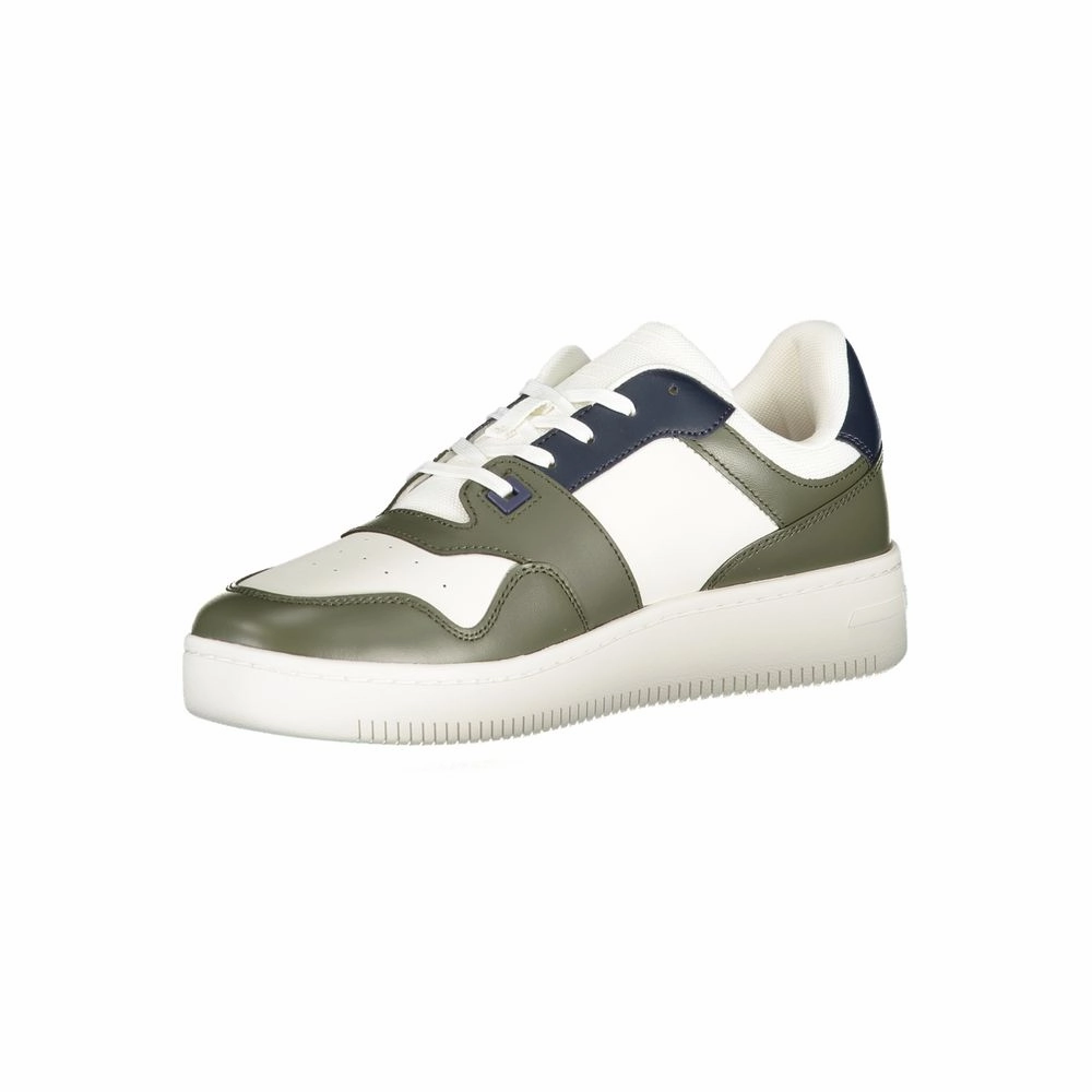 Tommy Hilfiger Green Leather Men Sneaker Turf Sneakers Football