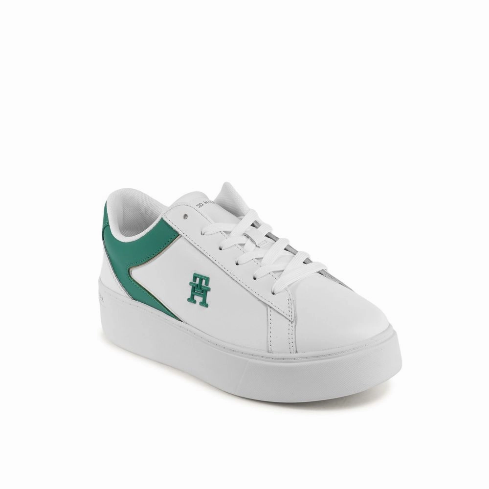 Silver Sneakers Online Class Schedule Tommy Hilfiger White Leather Low Top Sneakers