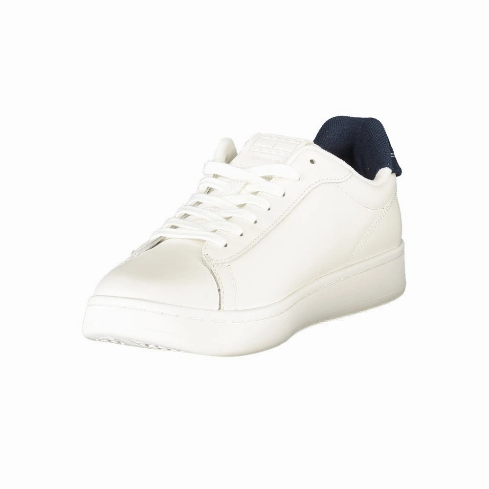 Tommy Hilfiger White Leather Men Sneaker Court Vision Low Casual