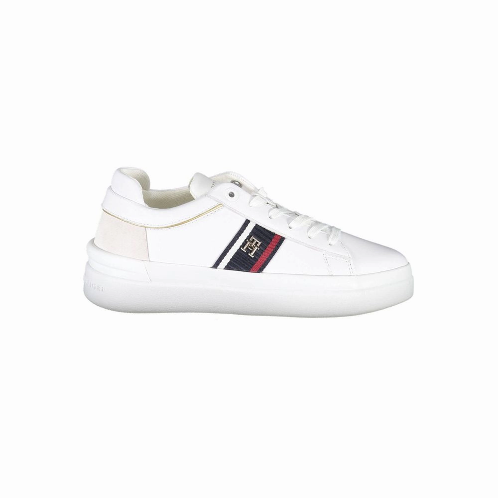 Tommy Hilfiger White Polyester Sneaker Gucci High Top Sneakers