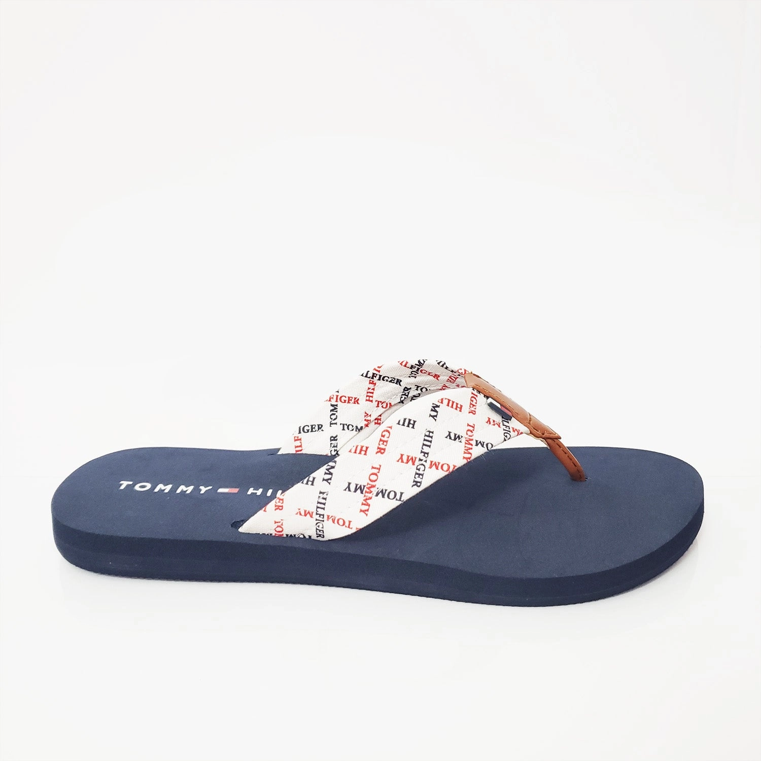 Twilight Flip Flops Tommy Hilfiger Women's Comp Flip-Flop - Red Multi Fabric