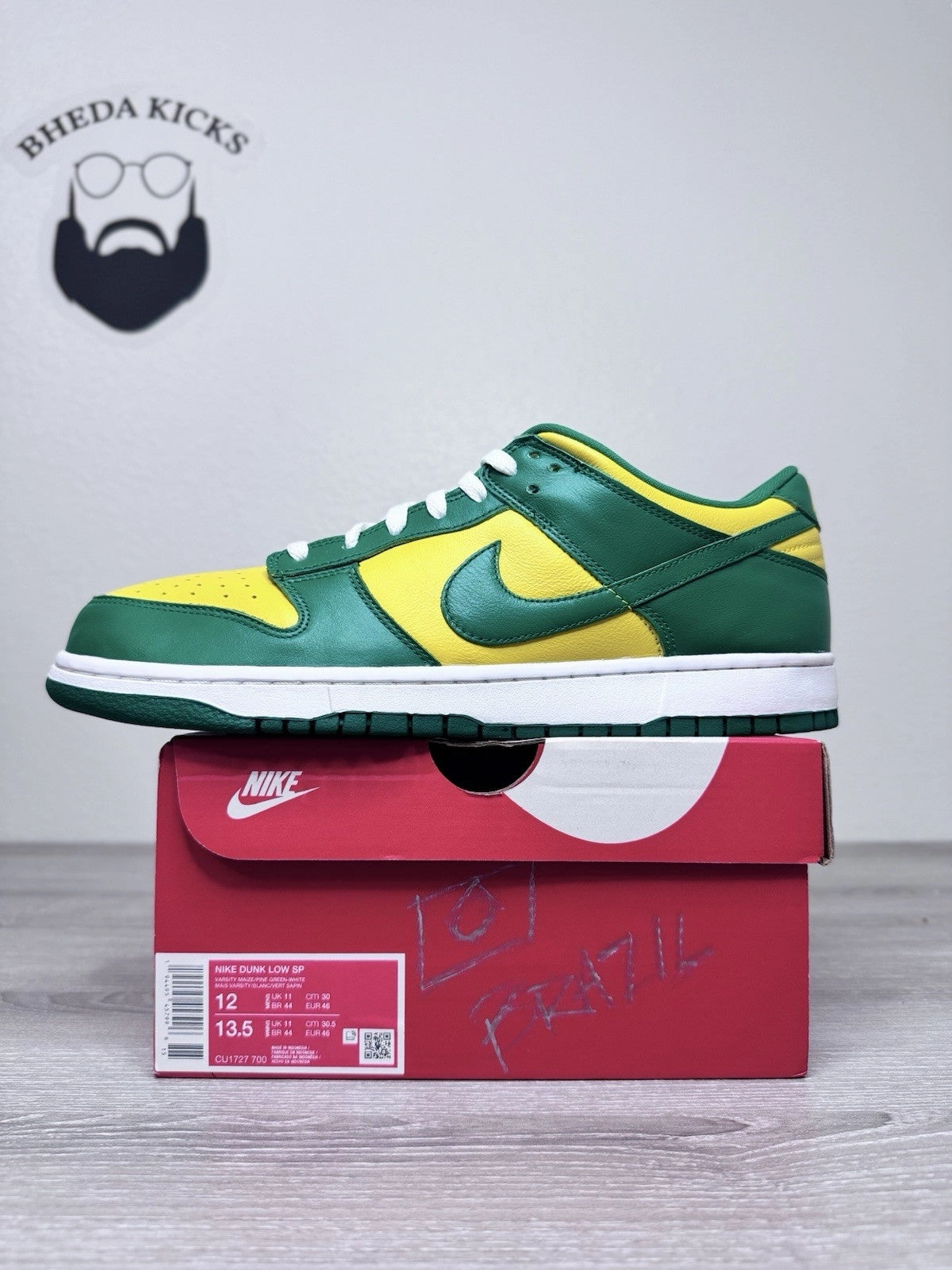 Academy Asics Running Shoes Size 12 - Nike Dunk SP Low Brazil 2020 Preowned CU1727-700 Authentic