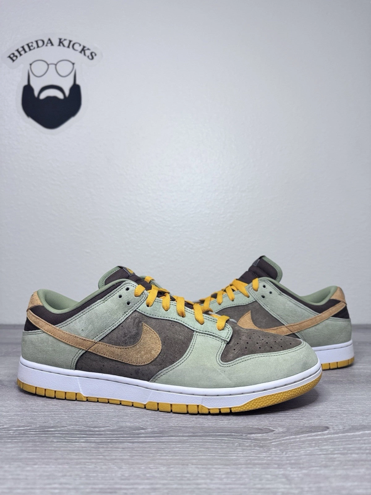 Size 14 - Nike Dunk Low Dusty Olive (DH5360-300) Preowned Authentic Asics Gel-venture 9 Waterproof Trail Running Shoes