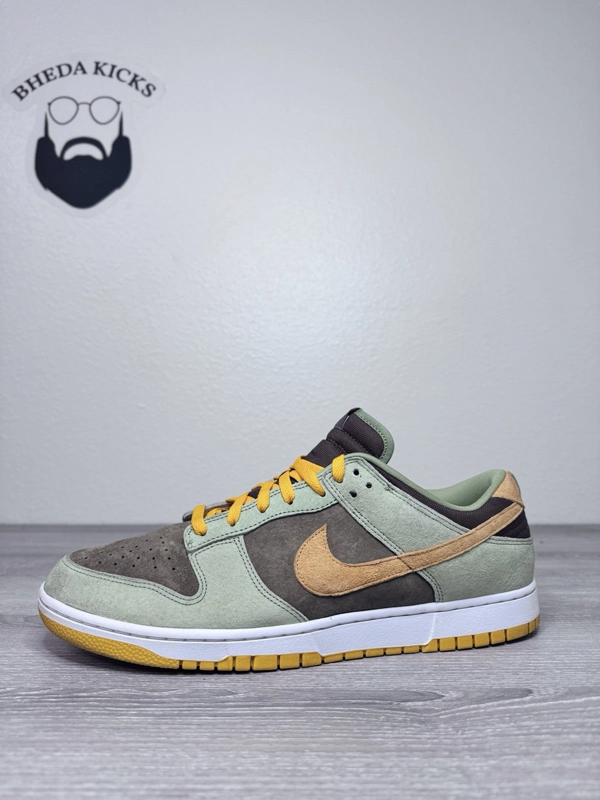 Size 14 - Nike Dunk Low Dusty Olive (DH5360-300) Preowned Authentic Best Running Shoes Asics 2019