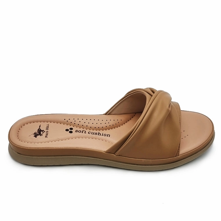 Leather Pointed Toe Flat Shoes Twisted Vamp Flat Sandals