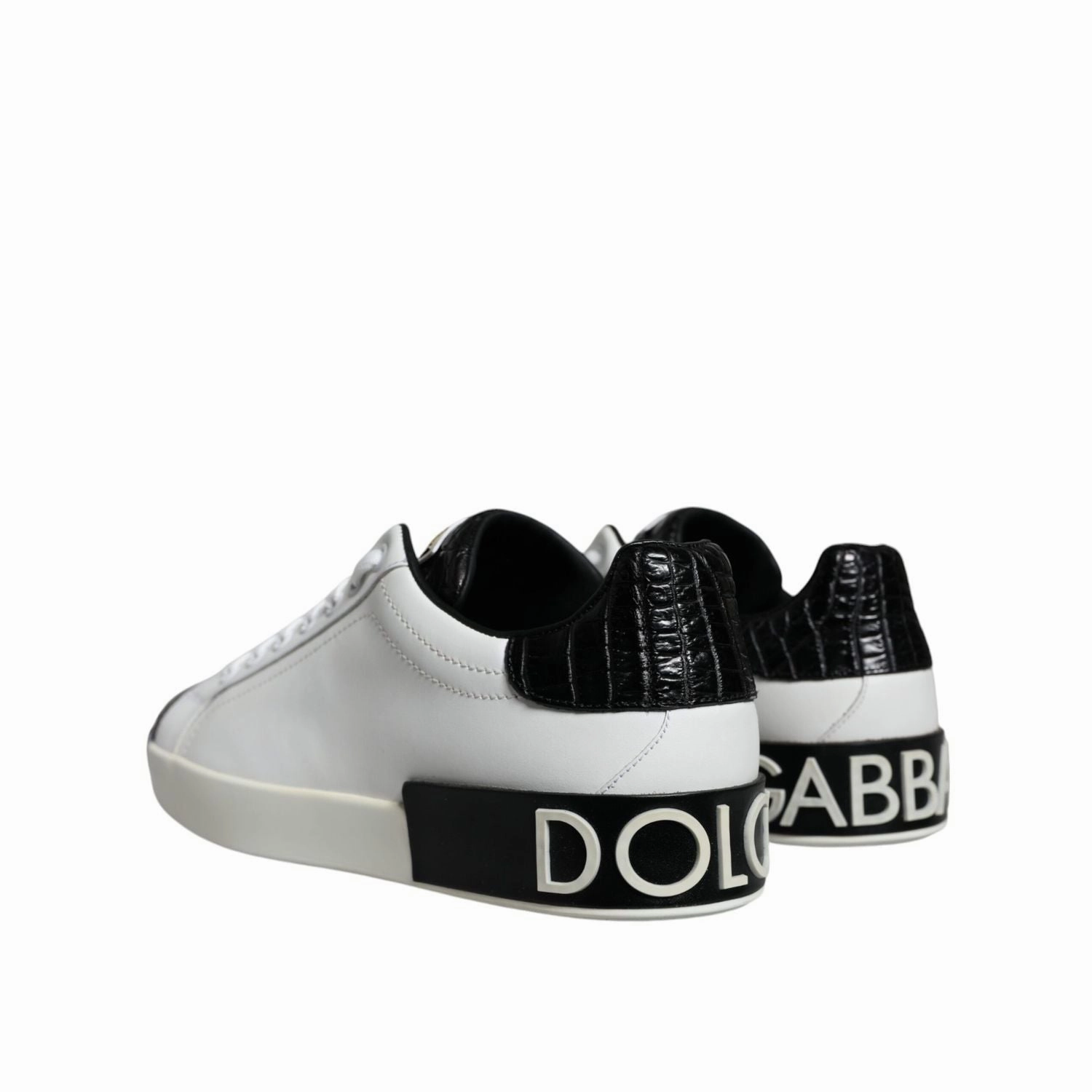 Dolce & Gabbana Black Leather Logo Portofino Sneaker Shoes Best Sneakers For Overpronation