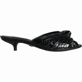 Amazon Reef Sandals Dolce & Gabbana Black Leather Heels Slides Sandals Shoes