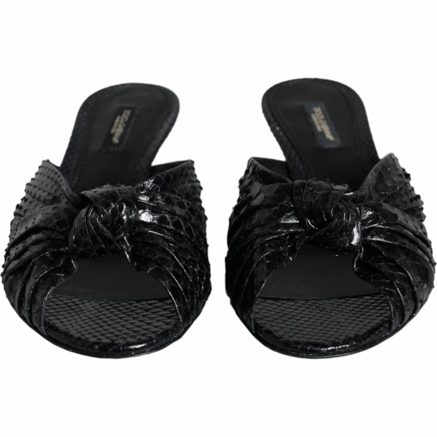 Sandals At Walmart Dolce & Gabbana Black Leather Heels Slides Sandals Shoes