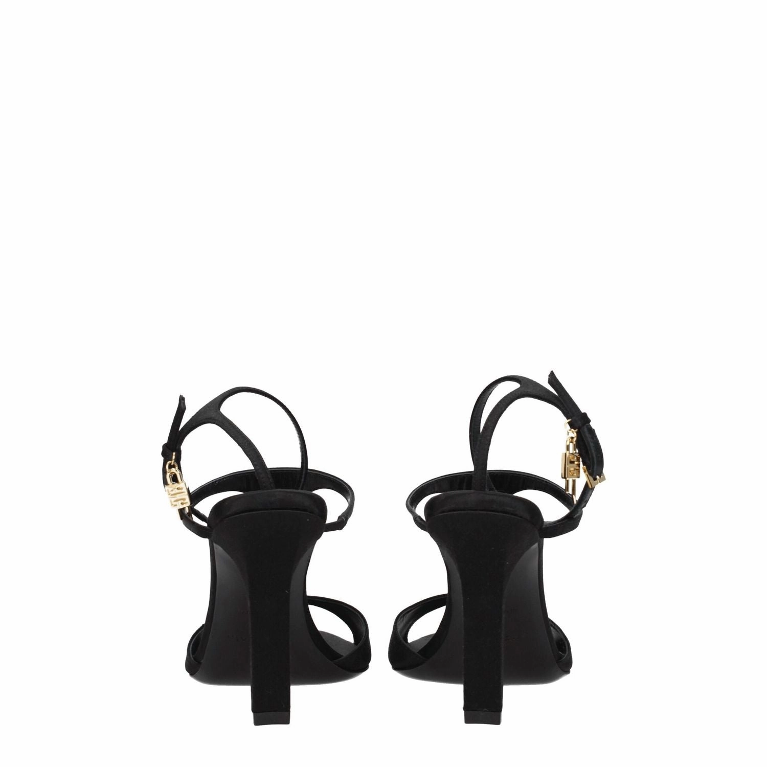 Stylish Sandals Givenchy Black Satin Stiletto Heel Sandals