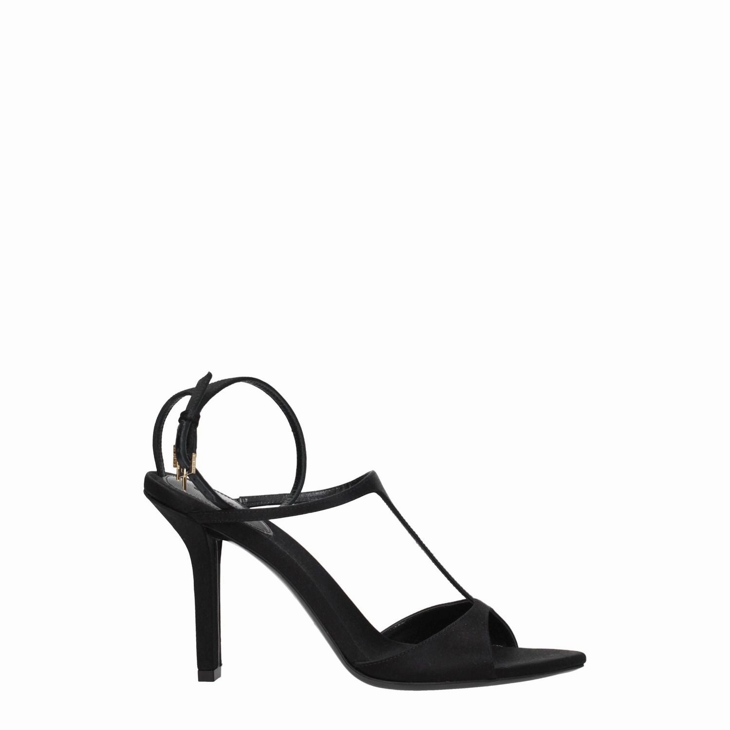 Givenchy Black Satin Stiletto Heel Sandals Comfortable Dressy Flat Sandals