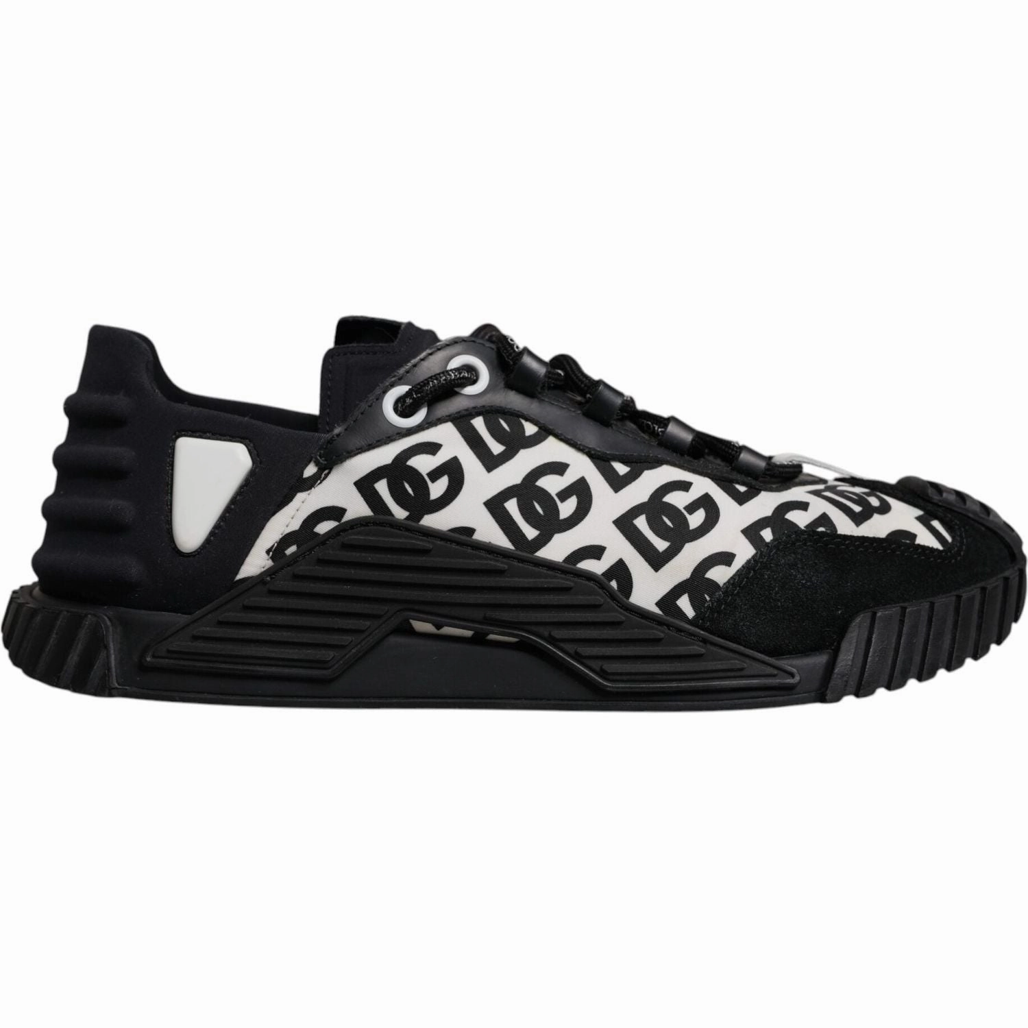 Motorsport Sneakers Dolce & Gabbana Black Logo Lace Up Low Top NS1 Sneakers Shoes