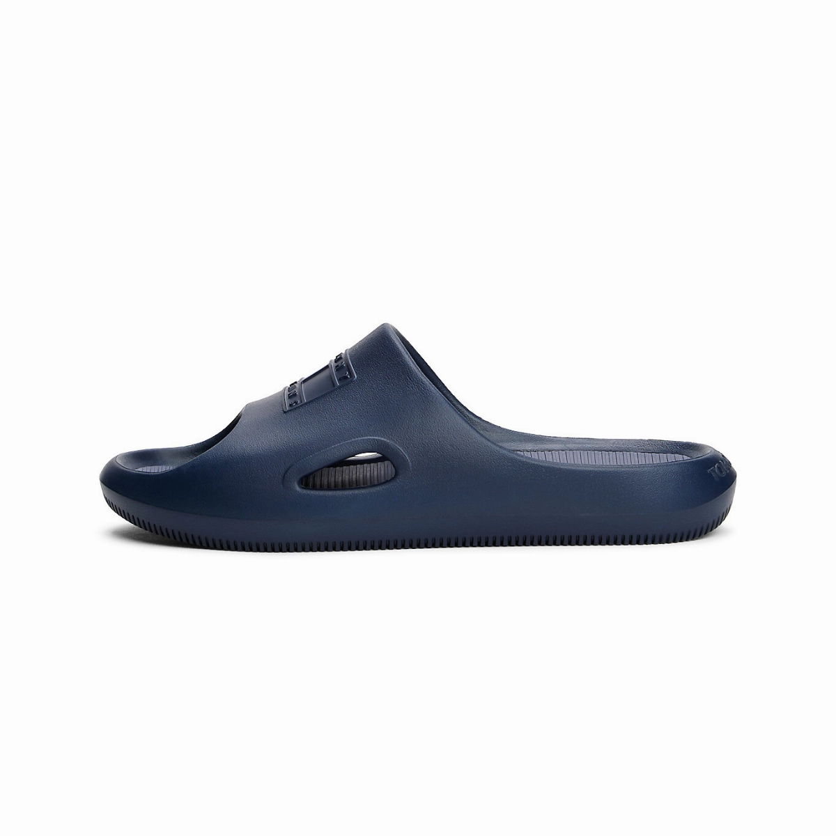 Tommy Hilfiger Cutout Embossed Pool Slides - NVY Miniso Bathroom Slippers