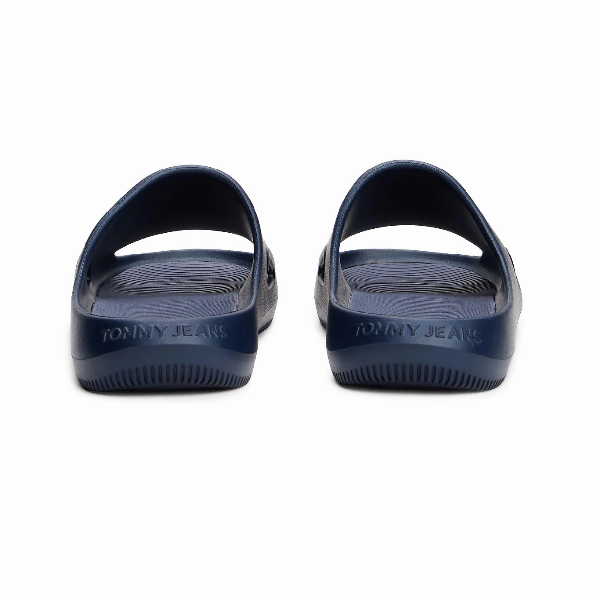 Dark Brown Slippers Tommy Hilfiger Cutout Embossed Pool Slides - NVY