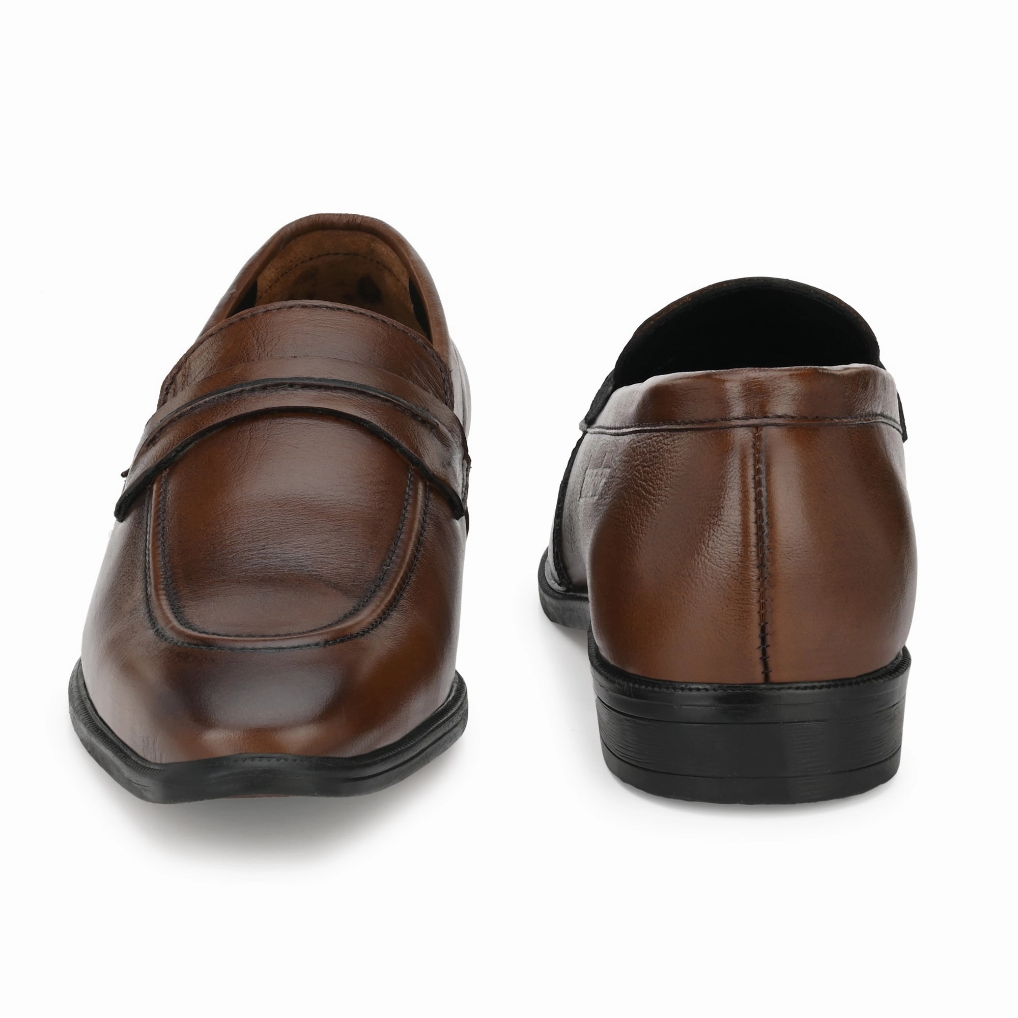 Running Shoes Size 7 Kavacha Pure Leather , Italic designed formal Shoe , S811 Slip On Shoes For Men (Brown)