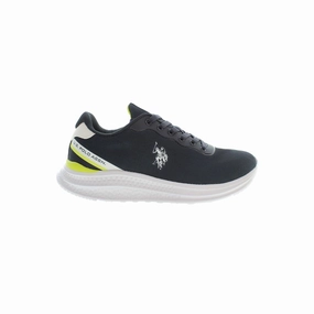 Comfortable Casual Work Shoes U.S. POLO ASSN. Blue Polyester Men Sneaker