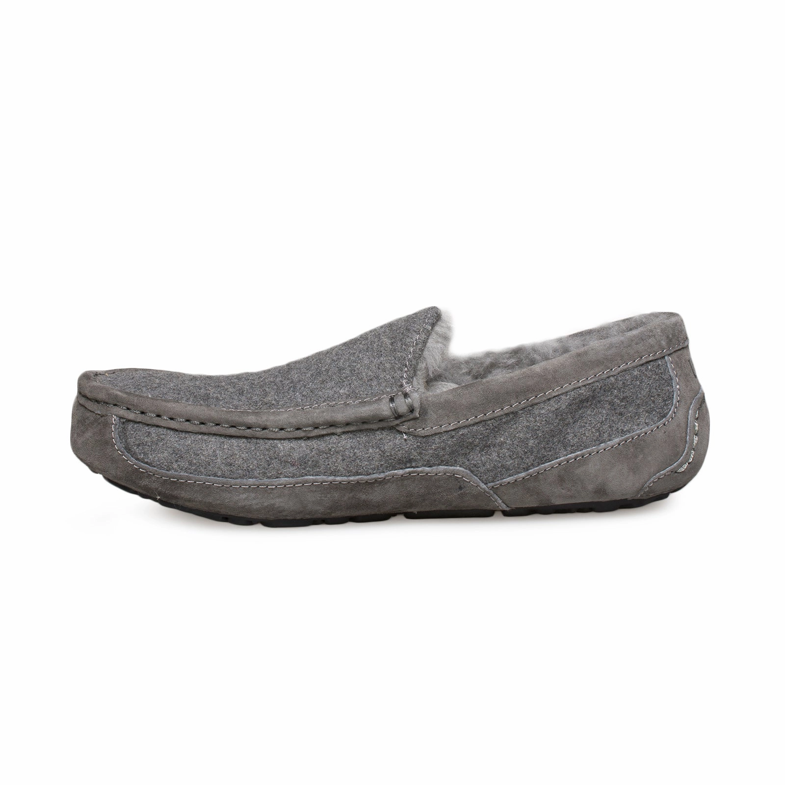 UGG Ascot Wool Metal Slippers - Men's Fake Fur Slides