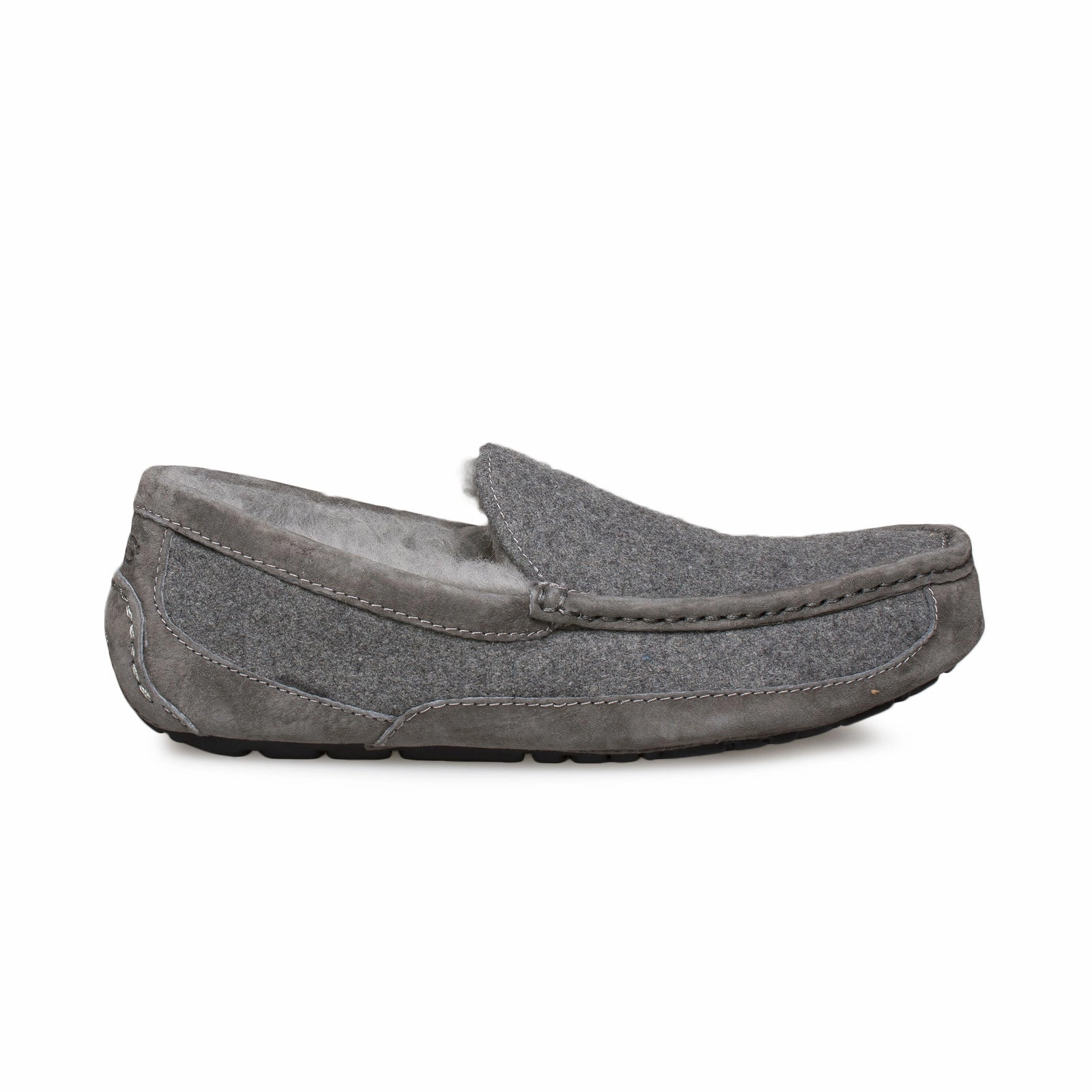 UGG Ascot Wool Metal Slippers - Men's Plush House Slippers