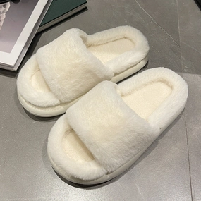 Slippers Wendy Womens Furry Slippers Ladies Open Toe House Slippers Indoor Outdoor