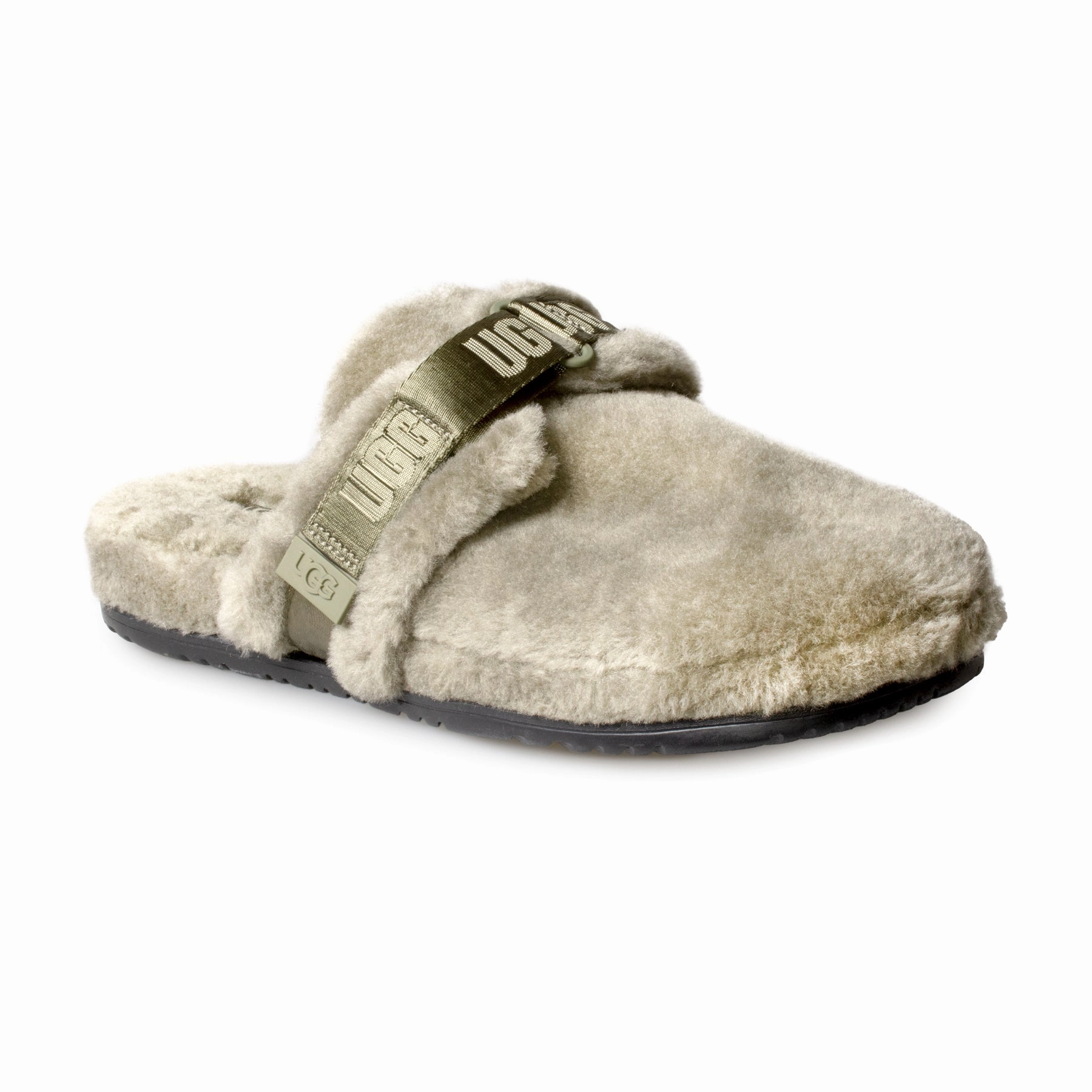 UGG Fluff It Burnt Olive Slippers - Men's Hellcat Slippers