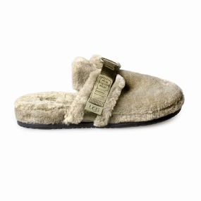 UGG Fluff It Burnt Olive Slippers - Men's Best Winter Slippers