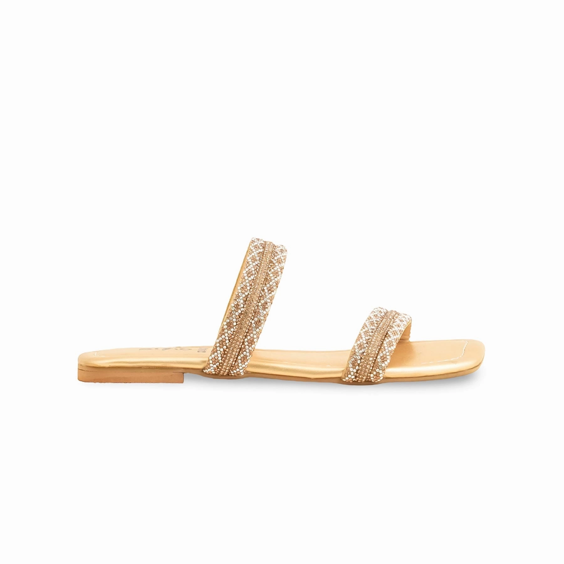 Glitter Slide Shoes Girls Golden Fancy Slipper KD5537