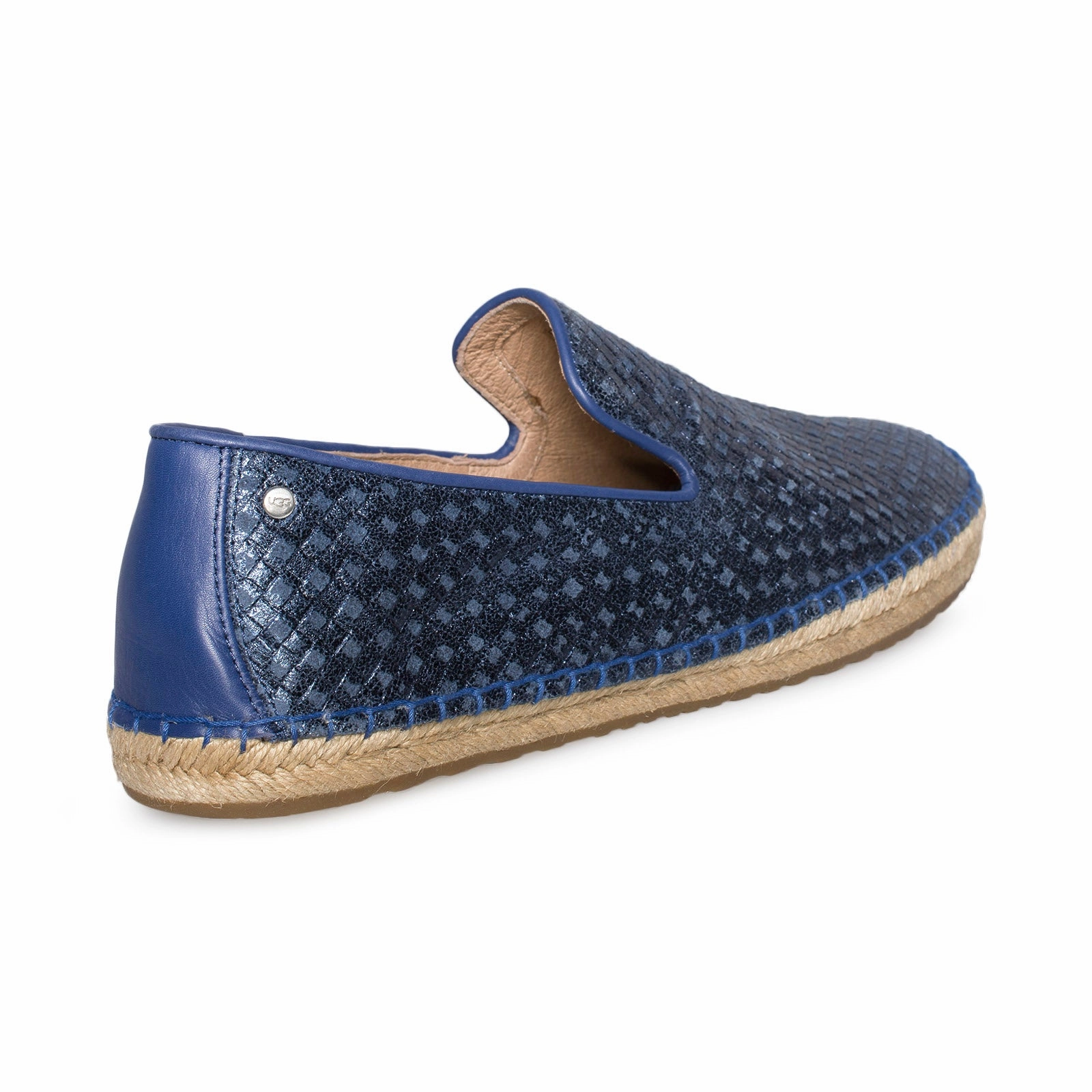 UGG Sandrinne Metallic Basket Racing Stripe Blue Shoes Flat Foot Support Shoes