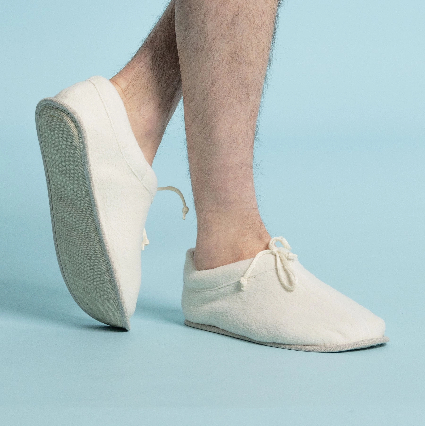 GERSHWIN Glue-free Organic Cotton Fleece House Shoes Slippers (Unisex, Vegan) Thong Slippers