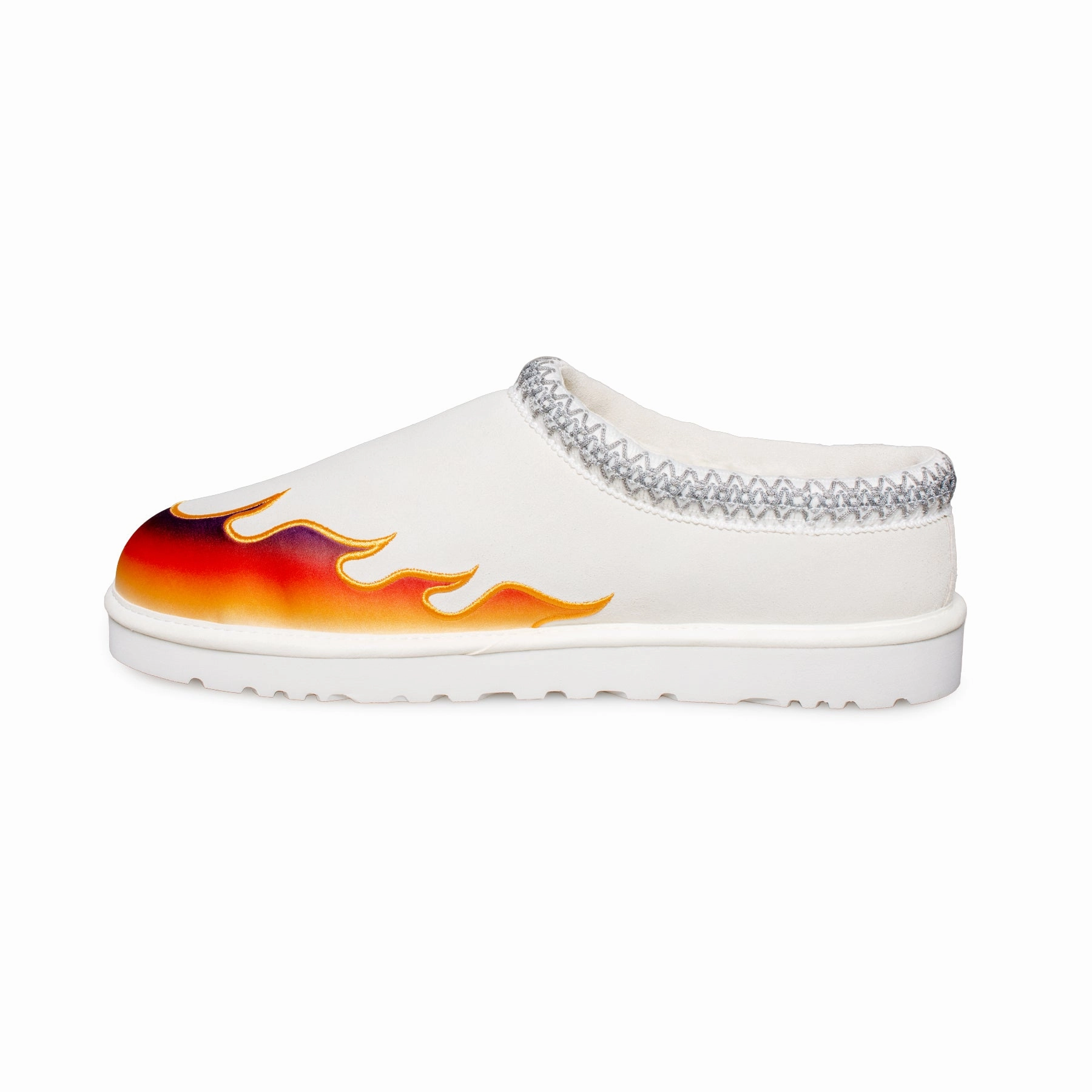 UGG Tasman Flame White Slippers - Men's Peanut Slippers