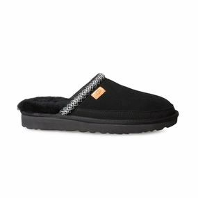 UGG Tasman Slip On Black TNL Slippers - Men's Sheepskin Fur Slippers