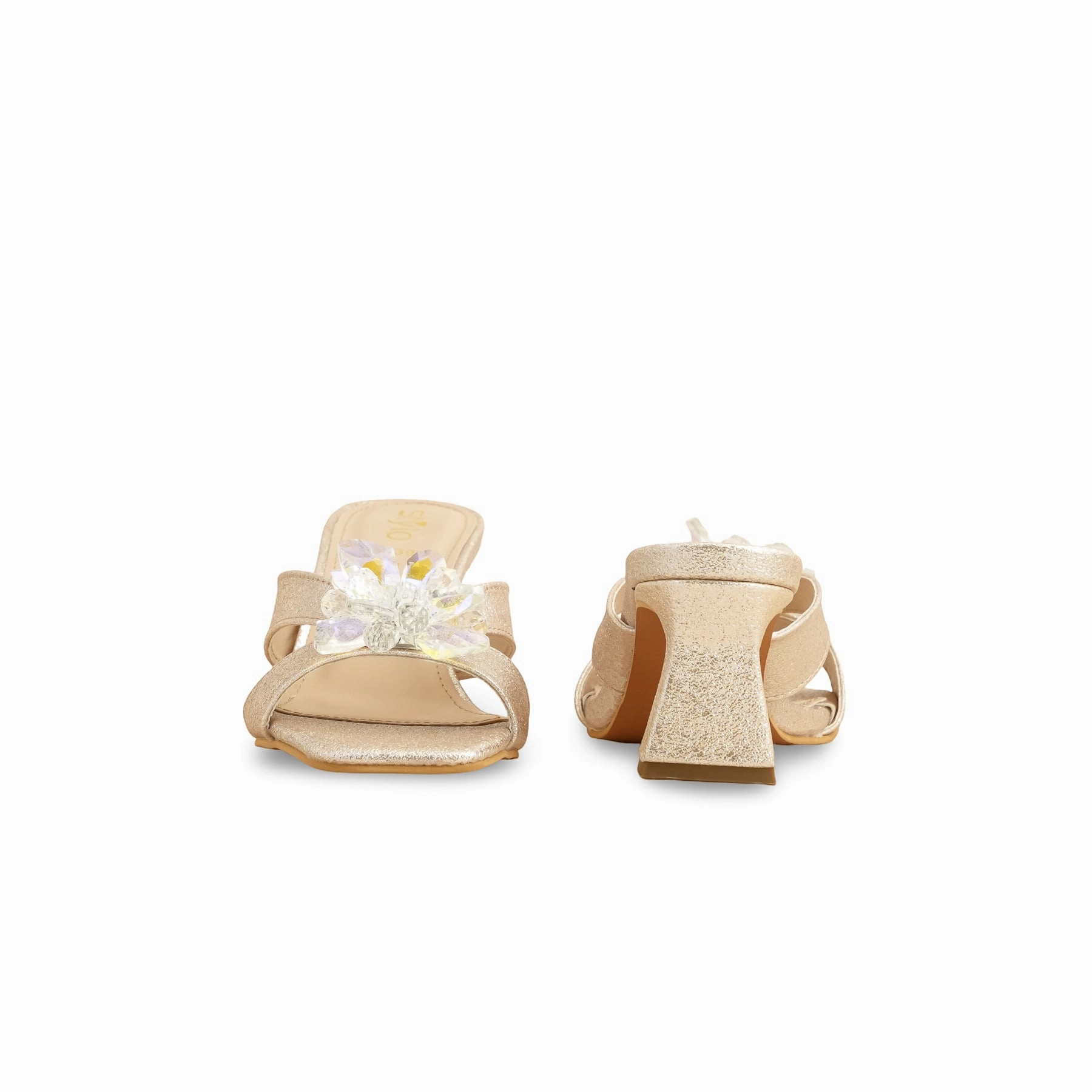 Expensive Slides Golden Formal Slipper FR8390