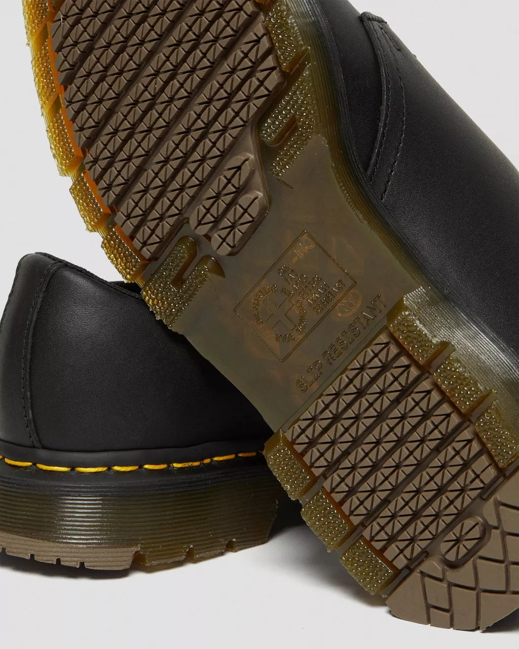 Doc Martens UNISEX 1461 SLIP RESISTANT LEATHER OXFORD SHOES (BLACK INDUSTRIAL FULL GRAIN) Bostonian Penny Loafers