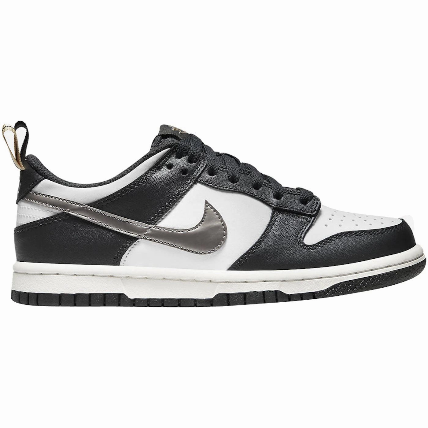 Asics Shoes Latest Models Nike Dunk Low Black White Metallic (GS)