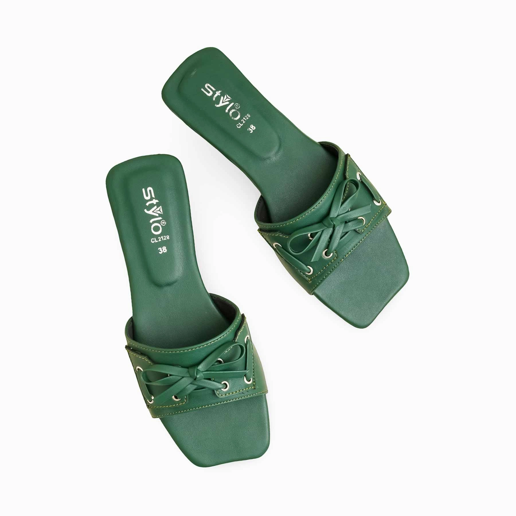 Casual Shoes Shopping Green Casual Slipper CL2128