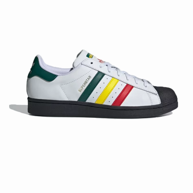 Valentines Adidas Shoes adidas - Superstar - Cloud White/Yellow/Collegiate Green - Unisex [IH3120]