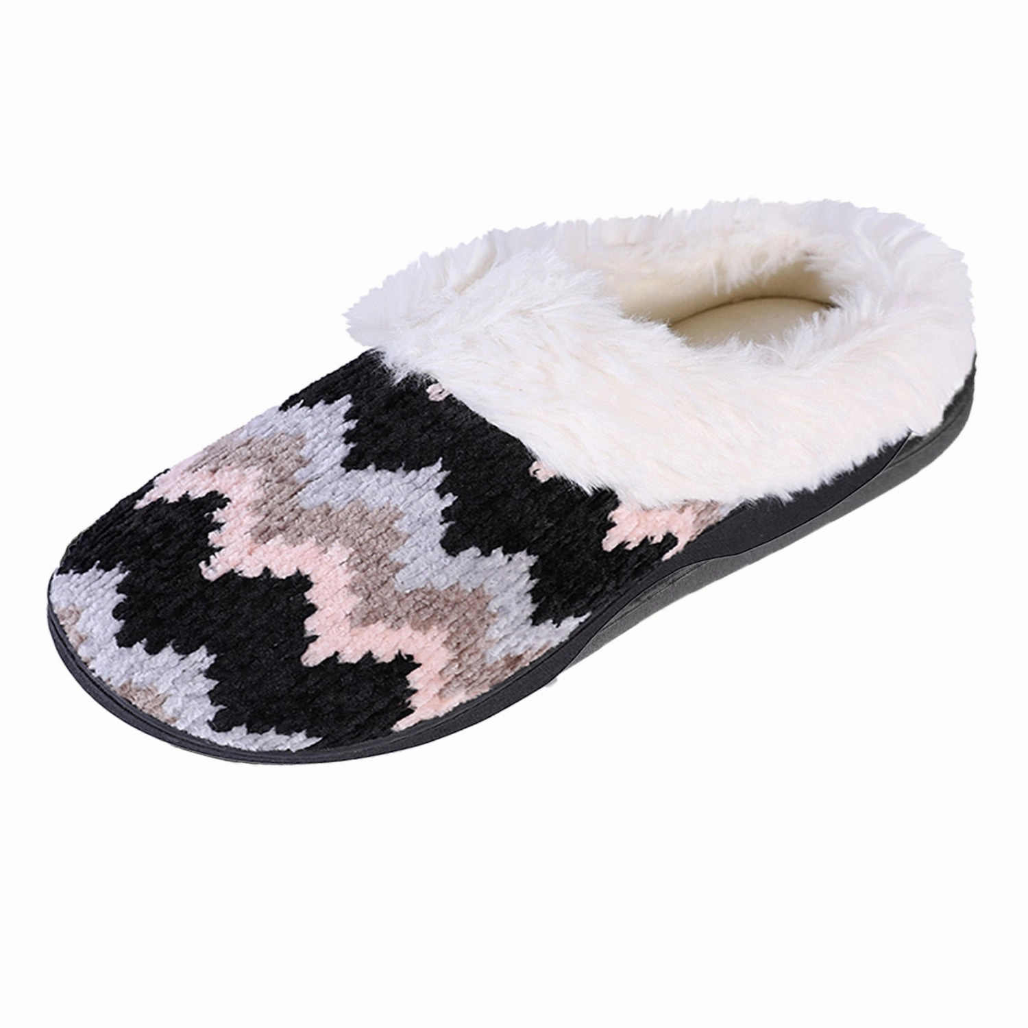 Jailhouse Slippers Roxoni Women's Cozy Memory Foam Slippers, Fuzzy Warm Faux Fur Lined, Indoor Outdoor Rubber Sole