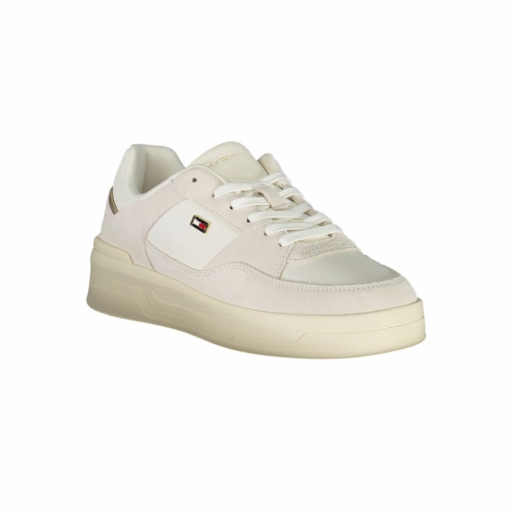 Tommy Hilfiger White Leather Women Sneaker Professional Sneakers
