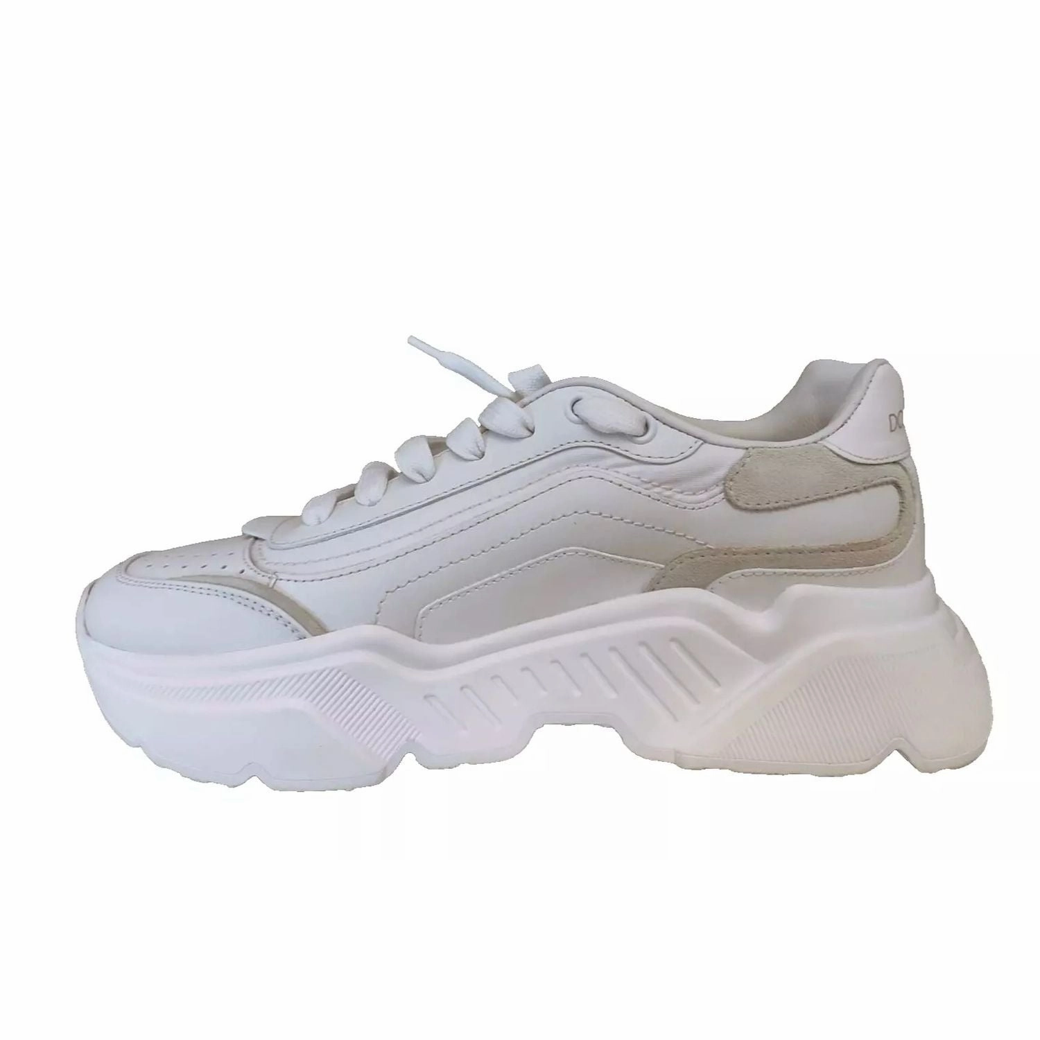 Dolce & Gabbana White Daymaster Low Top Mens Sneakers Shoes Rain Sneakers