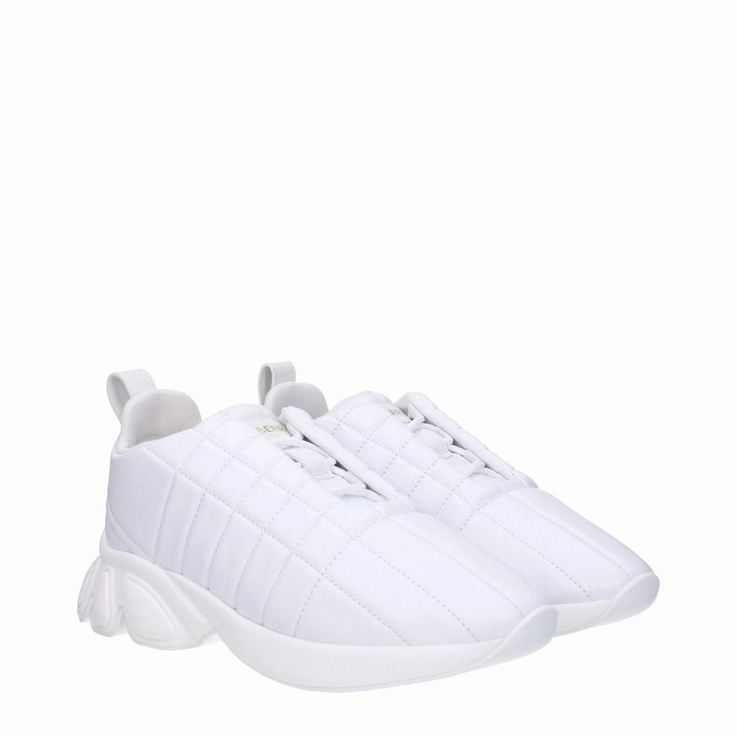 Metallic Platform Sneakers Burberry White Leather Sneakers