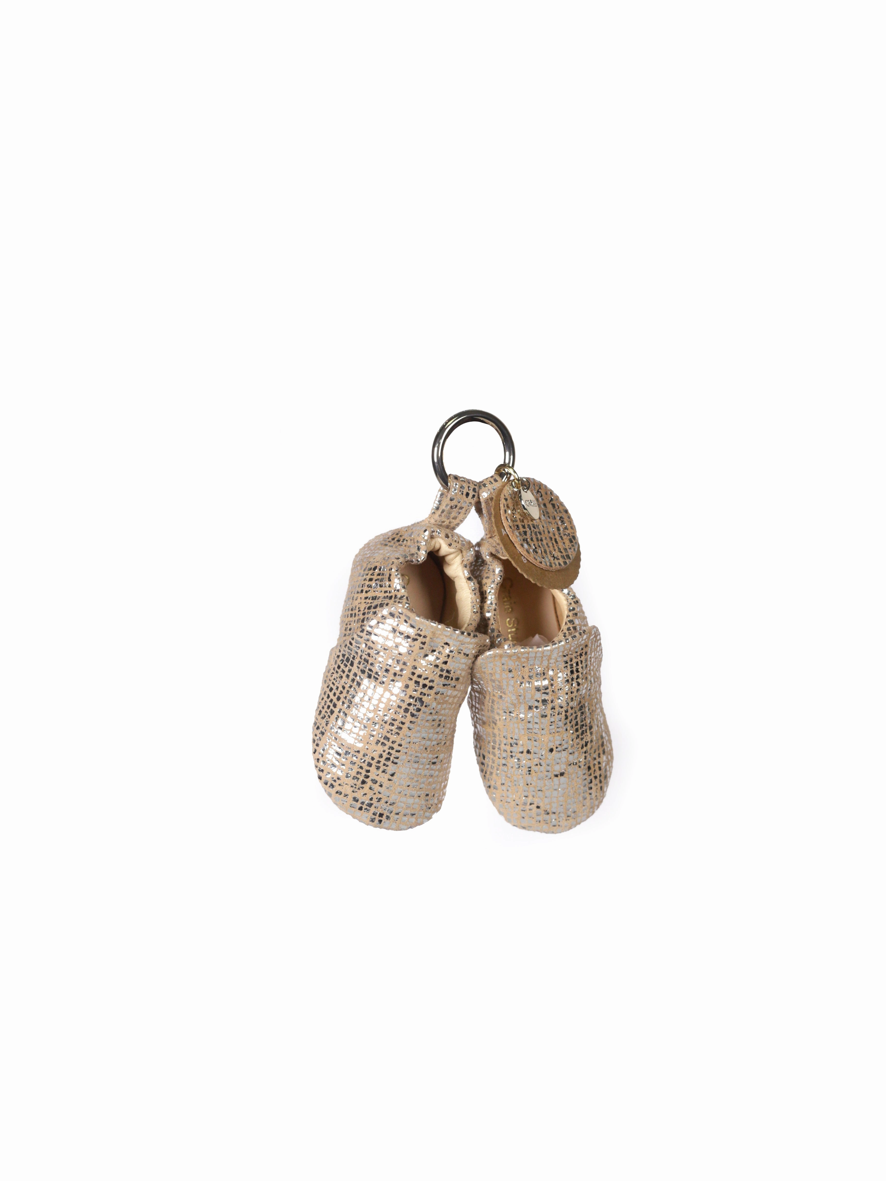Cloth Ballet Slippers A. Square Argent