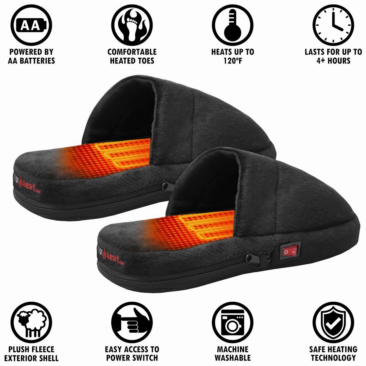 ActionHeat AA Battery Heated Slippers Theodora Slippers