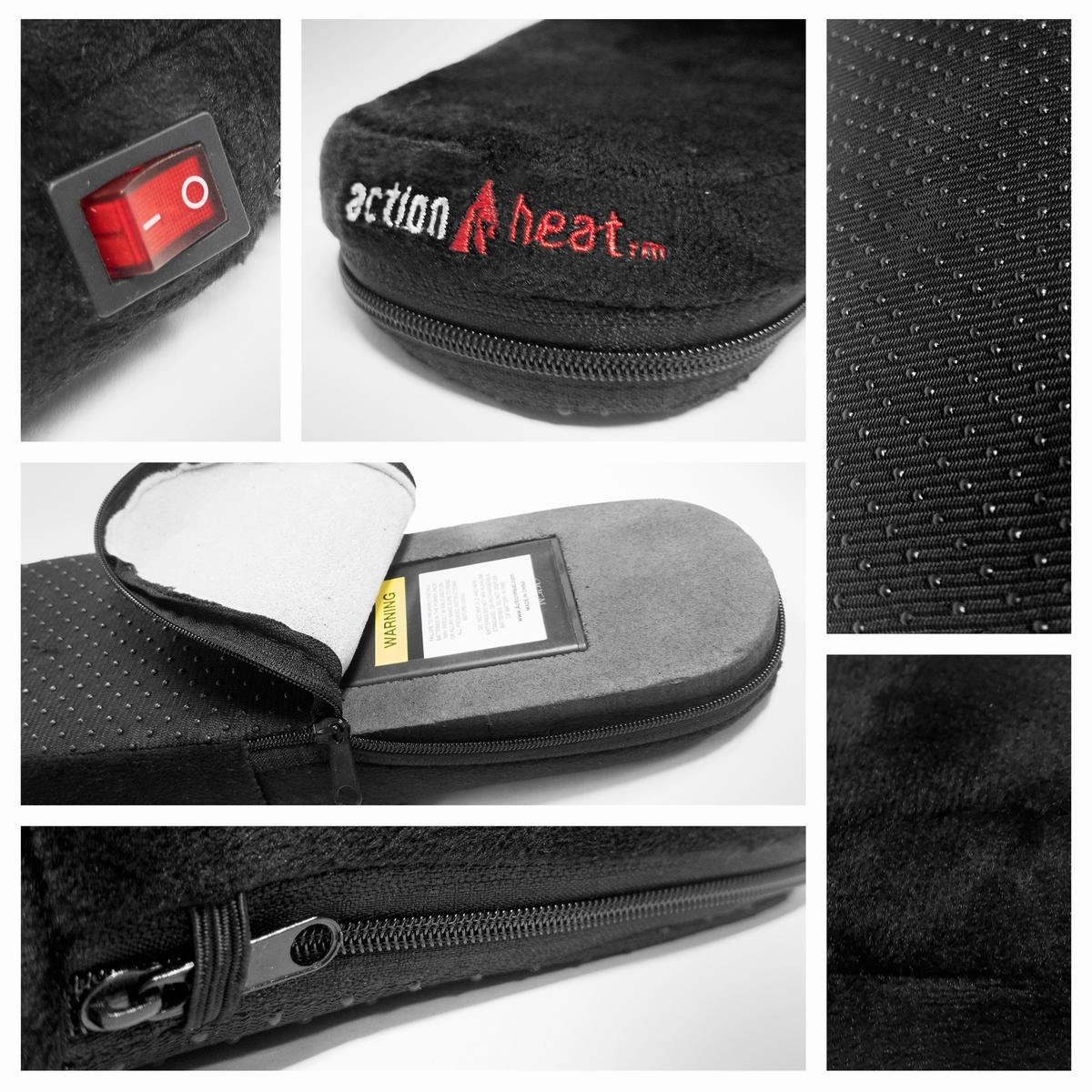 Rubber Bottom Slippers ActionHeat AA Battery Heated Slippers