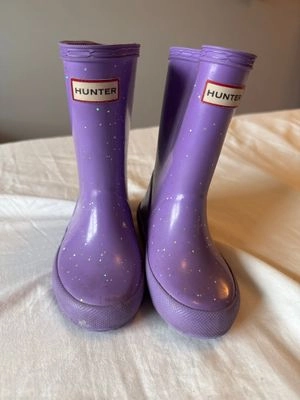 Coach Running Shoes Hunter Purple sparkle rain books 8 (Lil' Kid)