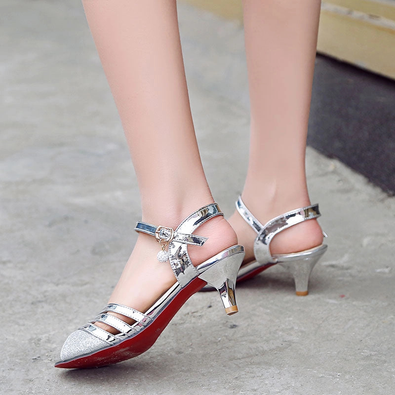 Women Sandals Shoes Gold Silver Peep Toe High Heel Sandals Gladiator Sandals Female Shoes Bling Fashion Women Heel Shoes Woman Franco Sarto Wed