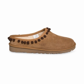 UGG Darah Tassel Chestnut Slippers - Women's Christmas Vacation Slippers