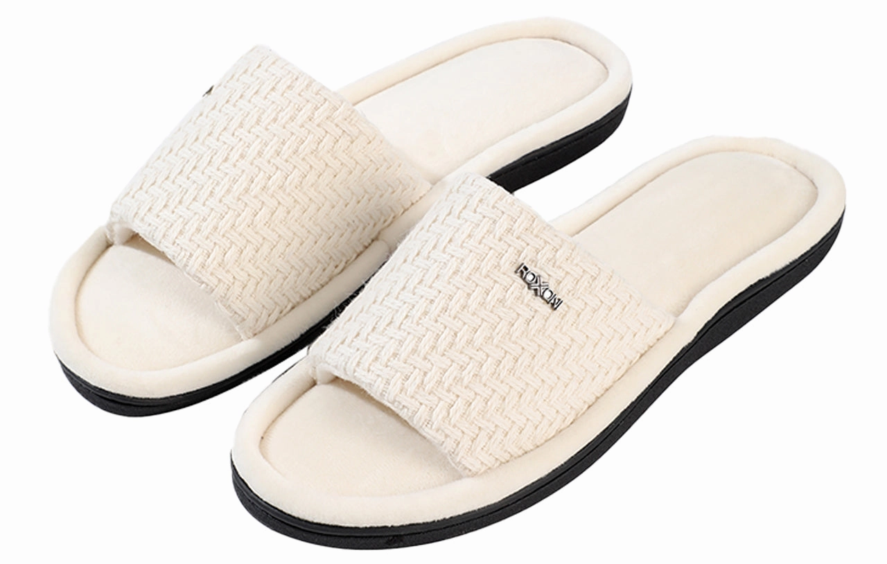 Tuxedo Slippers Roxoni Women's Indoor Outdoor Open Toe Rattan Fashion Slippers