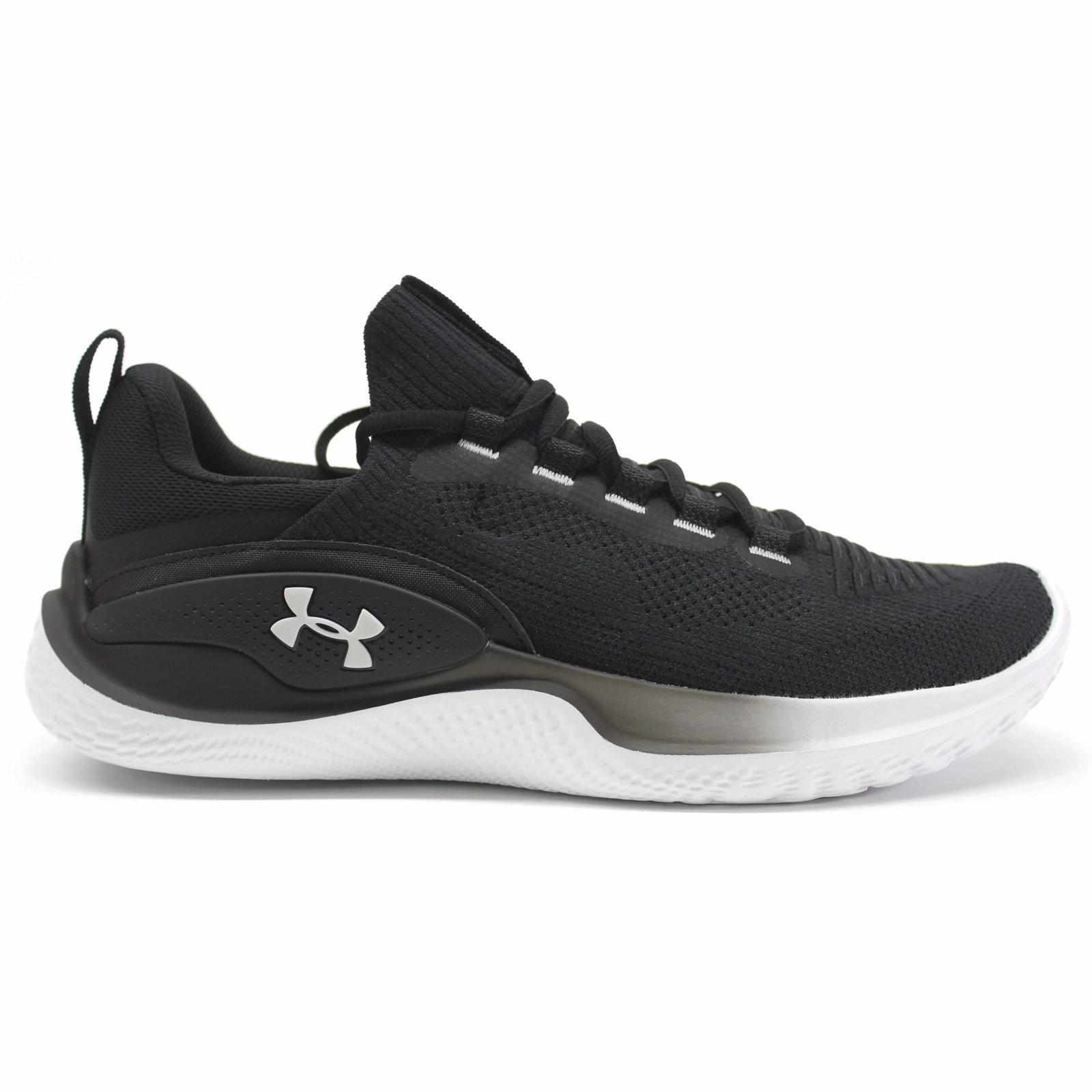 Running Shoe Carbon Plate Under Armour Flow Dynamic Textile Synthetic Men's Black Black Low Top Trainers - UK 7 - US 8 Men - EU 41