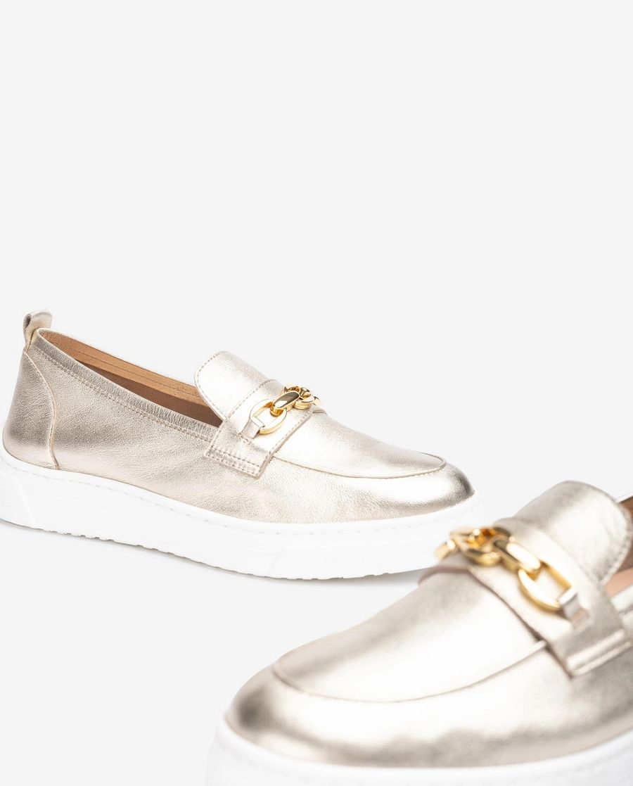 Wide Toe Box Loafers UNISA FINDAY METALLIC SPORTY LOAFERS   COLOURS