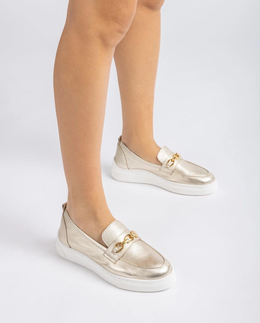 Ballet Flat Loafers UNISA FINDAY METALLIC SPORTY LOAFERS   COLOURS