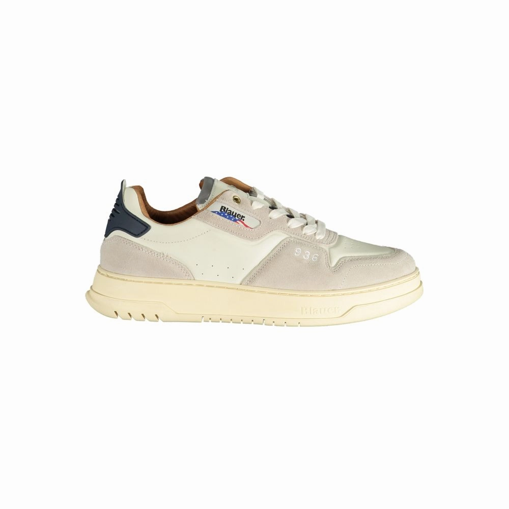 Blauer White Polyethylene Men Sneaker Volatile Platform Sneakers